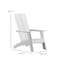 Flash Furniture White Modern 2 Slat Back Adirondack Chairs, PK2 2-JJ-C14509-WH-GG - alternate 5